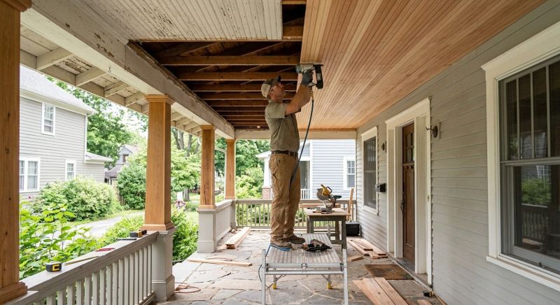 Porch Ceiling Installation